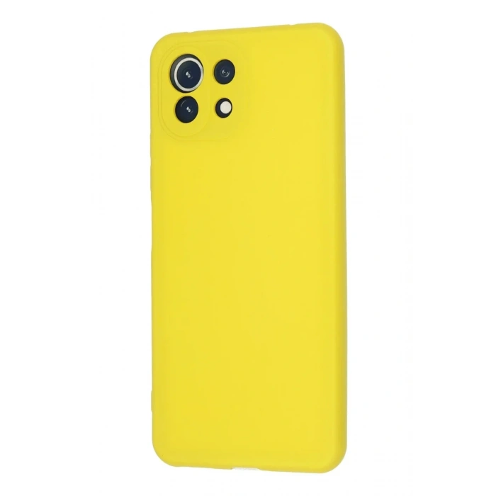 Newface Xiaomi Mİ 11 Lite Kılıf Nano içi Kadife Silikon - Sarı