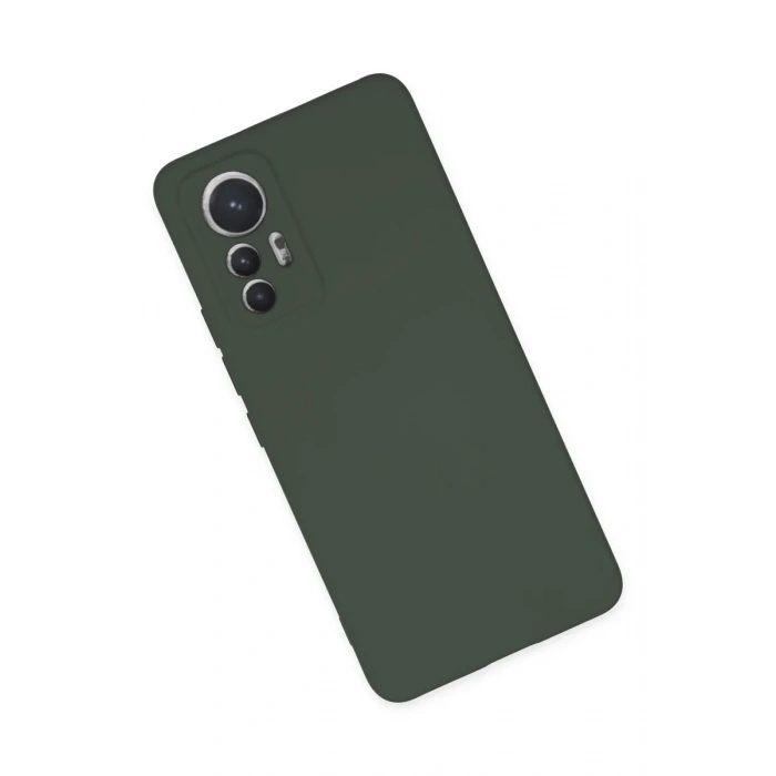 Newface Xiaomi Mi 12 Lite Kılıf Nano içi Kadife Silikon - Koyu Yeşil