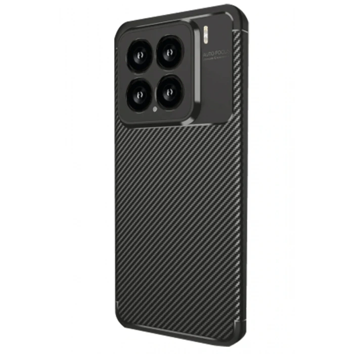 Newface Xiaomi Mi 15 Kılıf Auto Focus Karbon Kapak - Siyah
