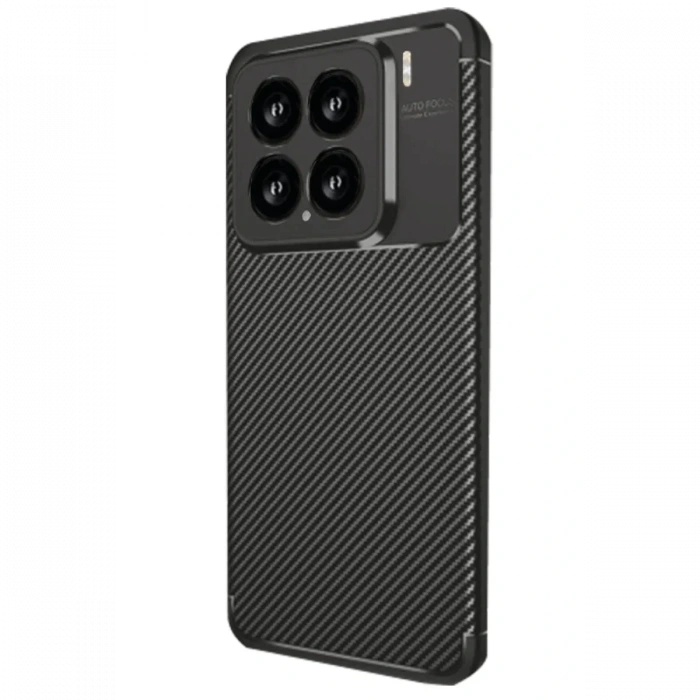 Newface Xiaomi Mi 15 Kılıf Auto Focus Karbon Kapak - Siyah