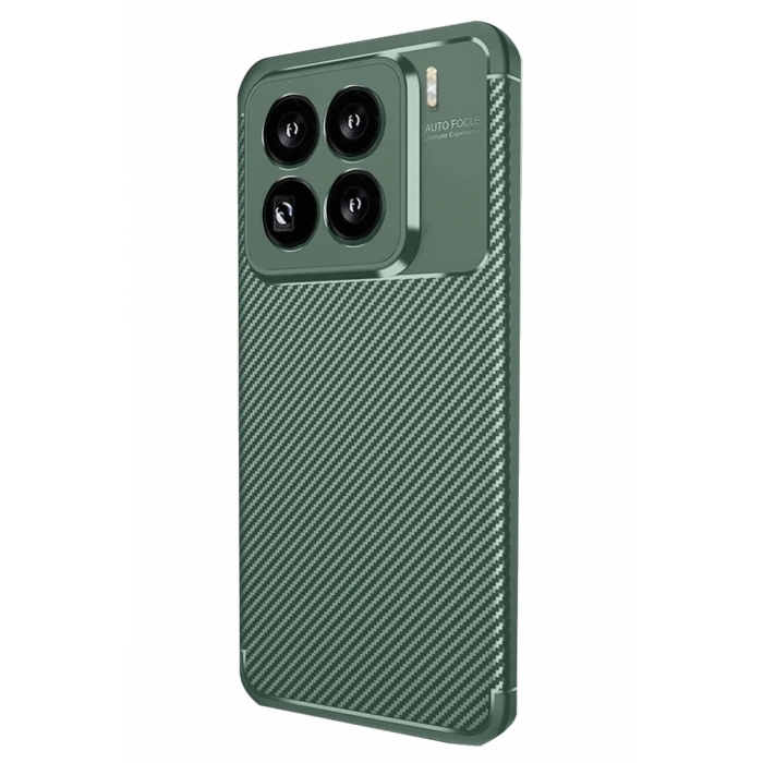Newface Xiaomi Mi 15 Pro Kılıf Auto Focus Karbon Kapak - Koyu Yeşil