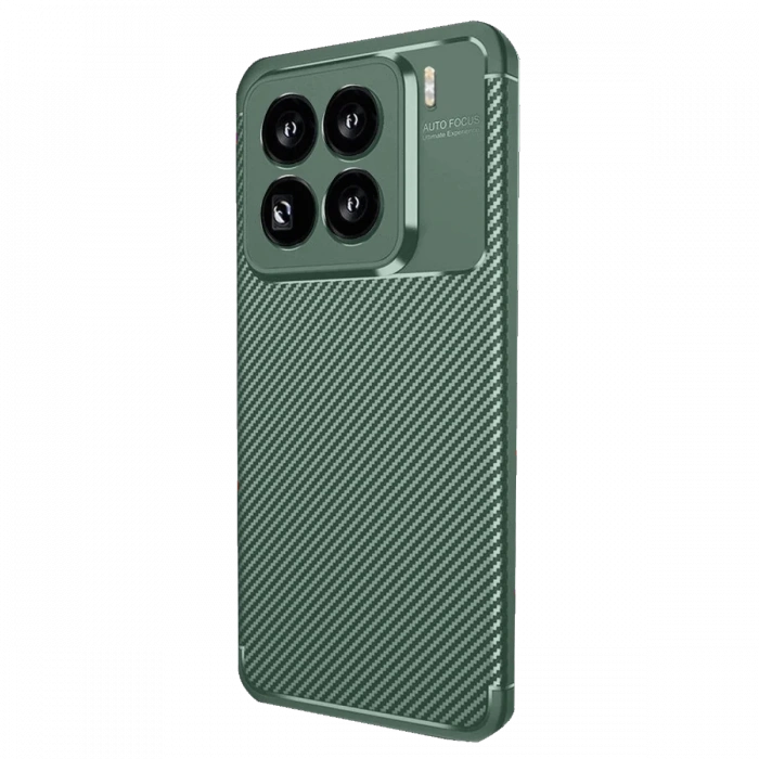 Newface Xiaomi Mi 15 Pro Kılıf Auto Focus Karbon Kapak - Koyu Yeşil