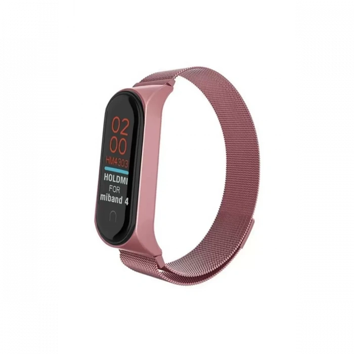 Newface Xiaomi Mi Band 4 Metal Mıknatıslı Kordon - Rose