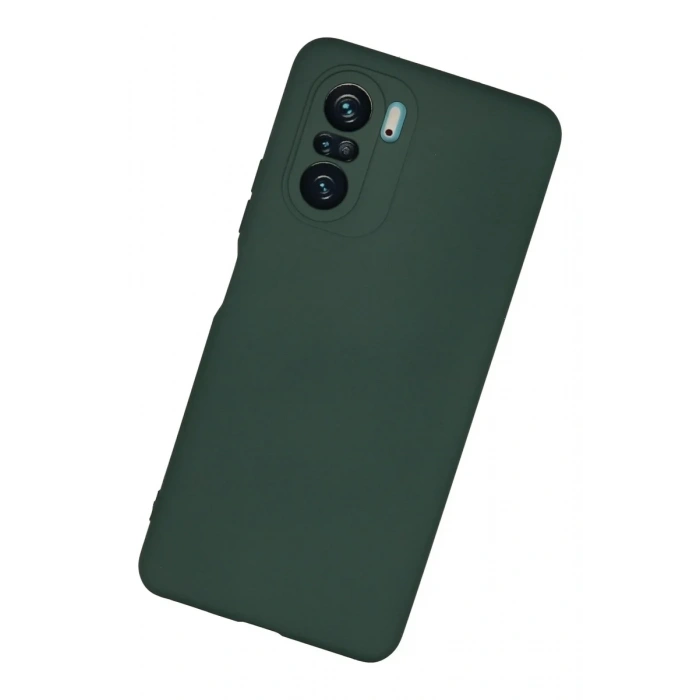 Newface Xiaomi Poco F3 Kılıf Nano içi Kadife Silikon - Koyu Yeşil