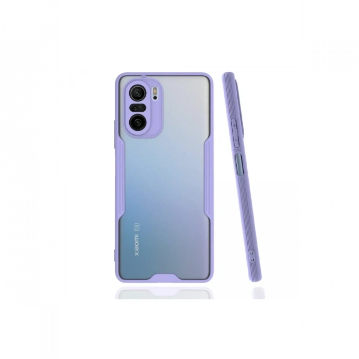 Newface Xiaomi Poco F3 Kılıf Platin Silikon - Lila