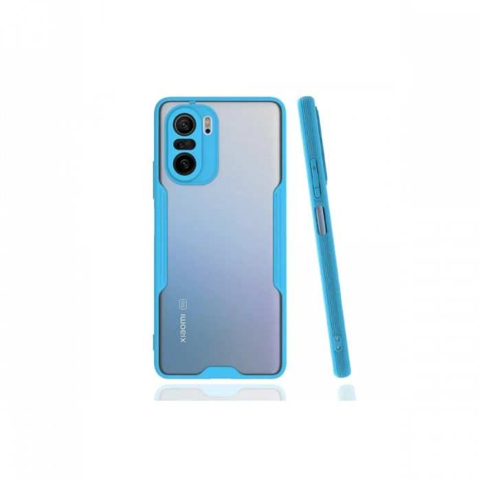 Newface Xiaomi Poco F3 Kılıf Platin Silikon - Mavi