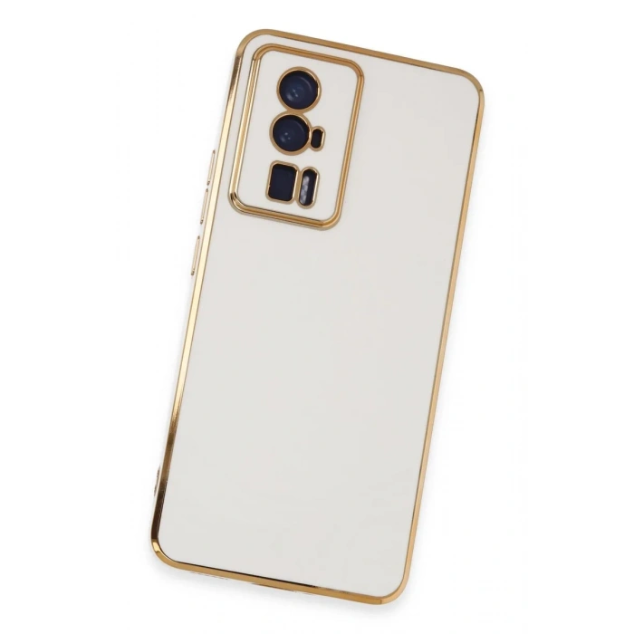 Newface Xiaomi Poco F5 Pro Kılıf Volet Silikon - Beyaz