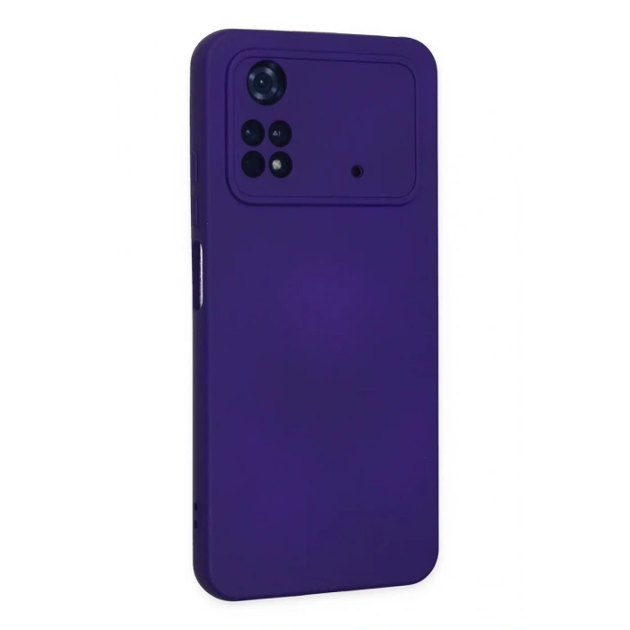 Newface Xiaomi Poco M4 Pro 4G Kılıf Nano içi Kadife Silikon - Mor