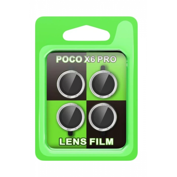 Newface Xiaomi Poco X6 Pro Raze Metal Kamera Lens - Gümüş