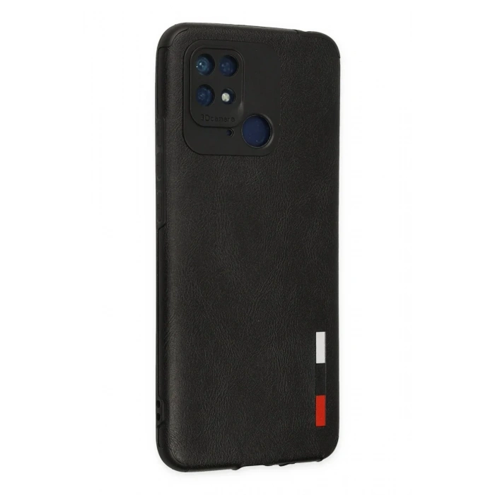 Newface Xiaomi Redmi 10C Kılıf Loop Deri Silikon - Siyah
