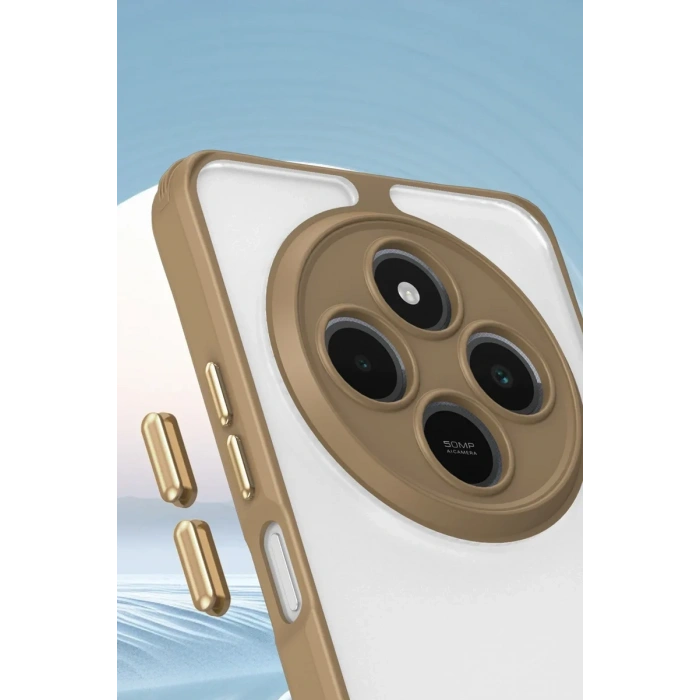 Newface Xiaomi Redmi 14C Kılıf Penta Silikon Kılıf - Çöl Titanyum