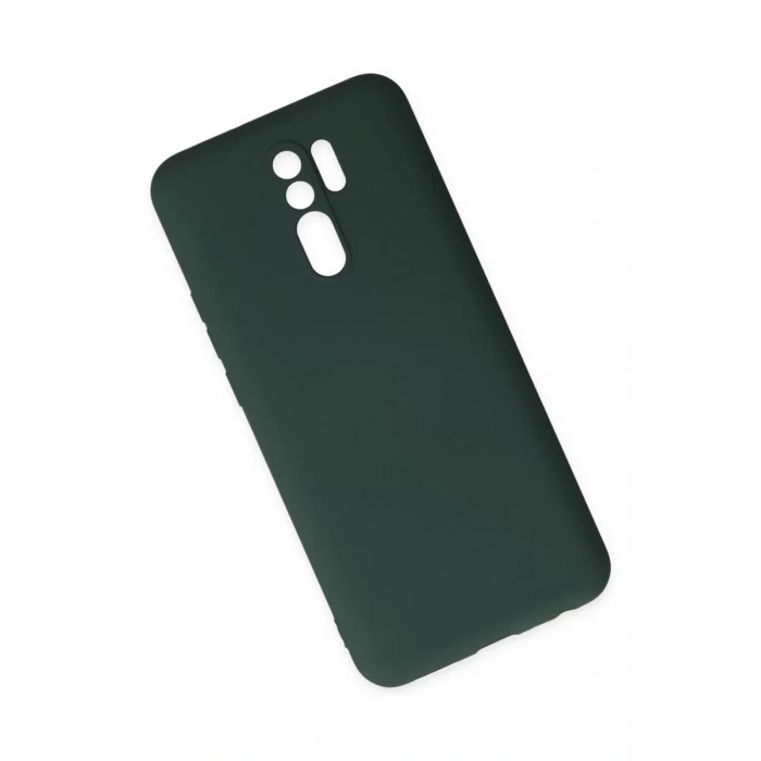 Newface Xiaomi Redmi 9 Kılıf Nano içi Kadife Silikon - Koyu Yeşil