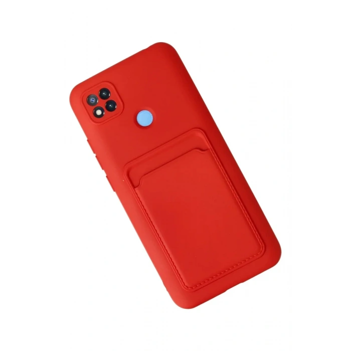 Newface Xiaomi Redmi 9C Kılıf Kelvin Kartvizitli Silikon - Kırmızı