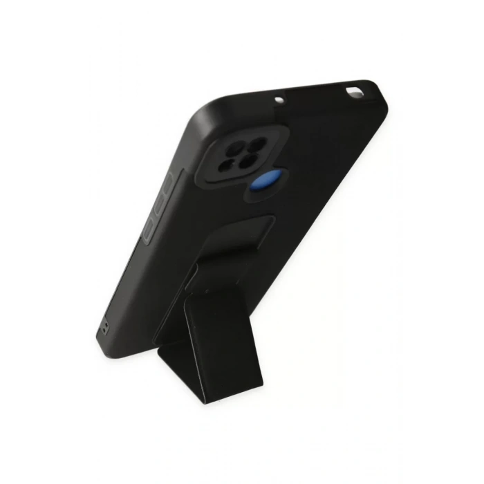 Newface Xiaomi Redmi 9C Kılıf Mega Standlı Silikon - Siyah