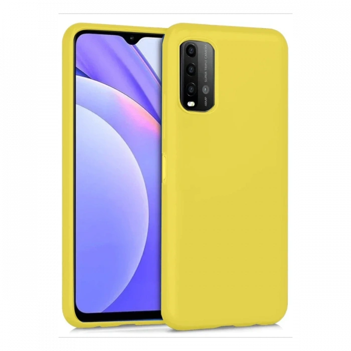 Newface Xiaomi Redmi 9T Kılıf Nano içi Kadife Silikon - Sarı