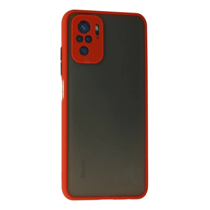 Newface Xiaomi Redmi Note 10 Kılıf Montreal Silikon Kapak - Kırmızı