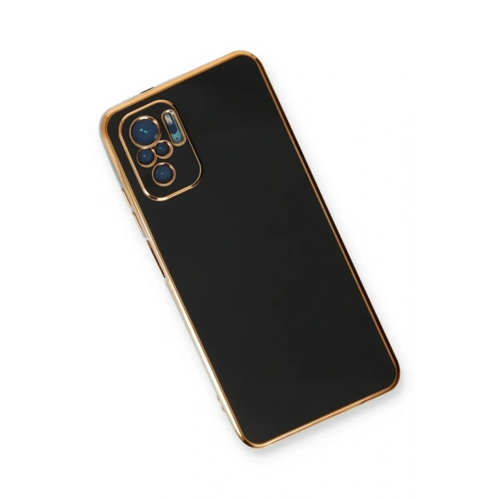 Newface Xiaomi Redmi Note 10 Kılıf Volet Silikon - Siyah