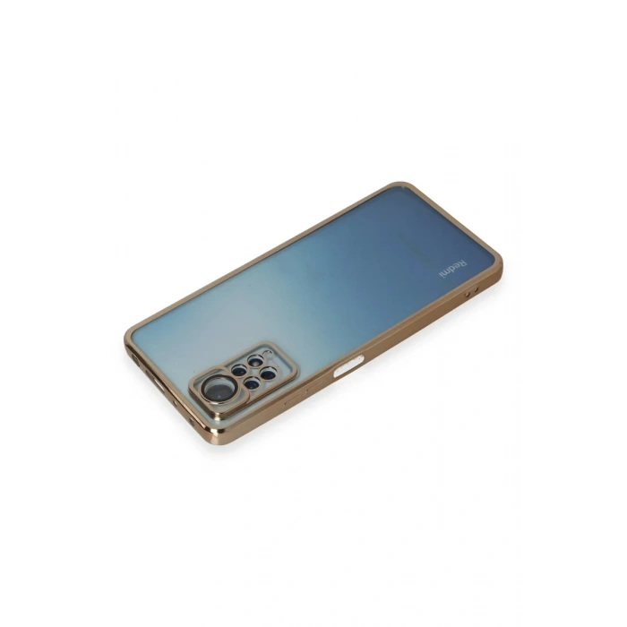 Newface Xiaomi Redmi Note 11 Pro Kılıf Razer Lensli Silikon - Gold