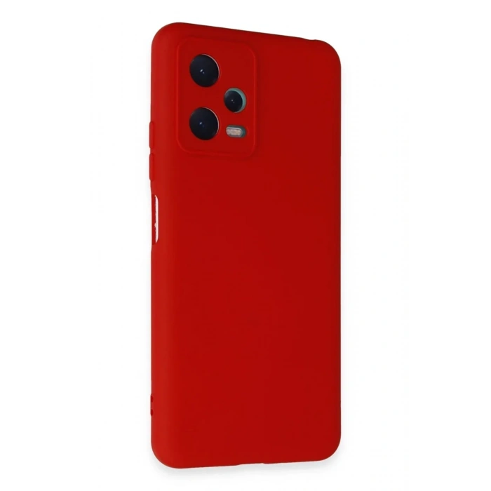 Newface Xiaomi Redmi Note 12 5G Kılıf Nano içi Kadife Silikon - Kırmızı