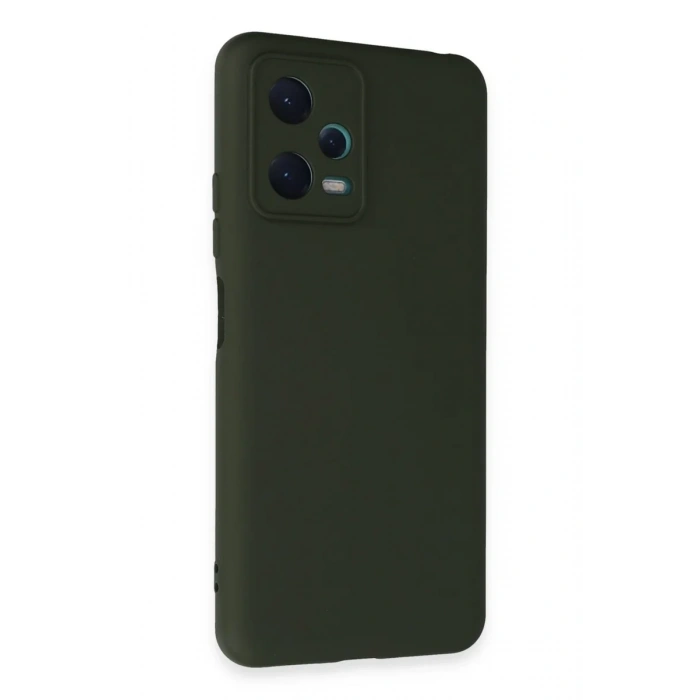 Newface Xiaomi Redmi Note 12 5G Kılıf Nano içi Kadife Silikon - Koyu Yeşil