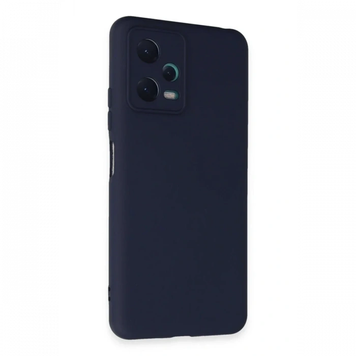 Newface Xiaomi Redmi Note 12 5G Kılıf Nano içi Kadife Silikon - Lacivert