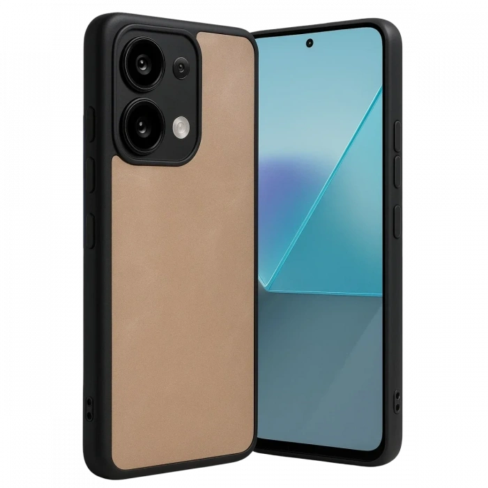 Newface Xiaomi Redmi Note 13 Pro 5G Kılıf Aras Deri Kapak - Pudra