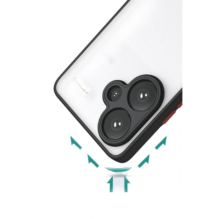 Newface Xiaomi Redmi Note 13 Pro Plus Kılıf Montreal Silikon Kapak - Siyah