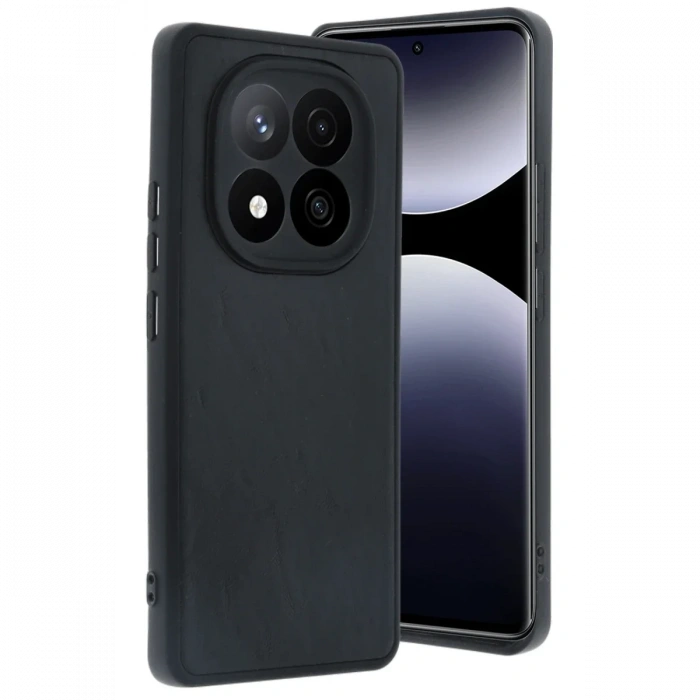Newface Xiaomi Redmi Note 14 Pro 5G Kılıf Aras Deri Kapak - Siyah