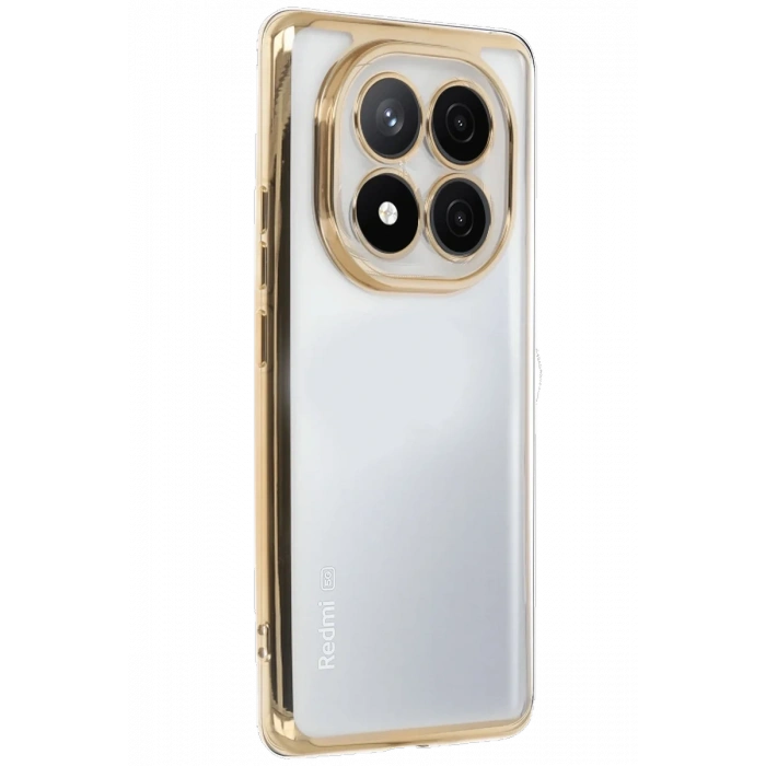 Newface Xiaomi Redmi Note 14 Pro 5G Kılıf Razer Lensli Silikon - Gold