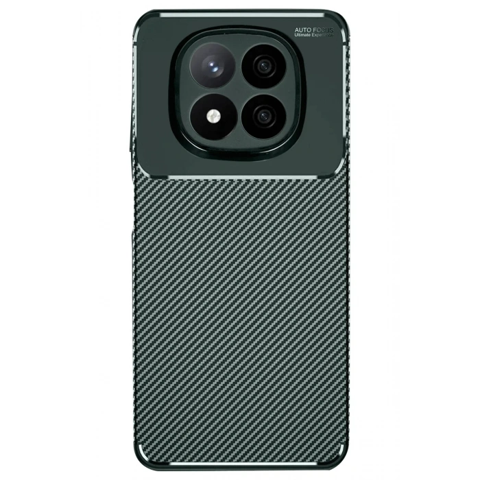 Newface Xiaomi Redmi Note 14 Pro Plus Kılıf Auto Focus Karbon Kapak - Koyu Yeşil