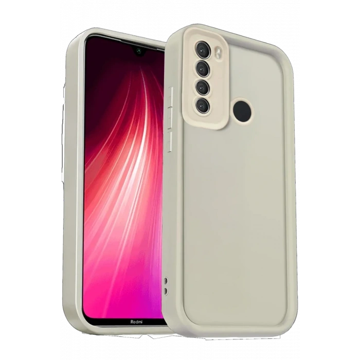 Newface Xiaomi Redmi Note 8 Kılıf Viera Silikon - Krem