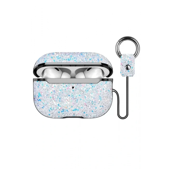 Onegif Apple Airpods 2 (2.nesil) Bright Simli Airpods Kapak - Gümüş