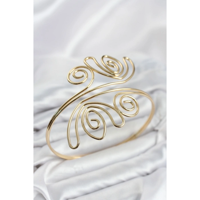 Pazu Bileklik Gold Renk Pirinç Bohem Model