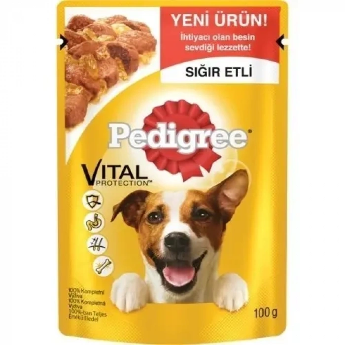 Pedigree Sığır Etli Konserve Yetişkin Köpek Maması 1 Adet 100 Gr