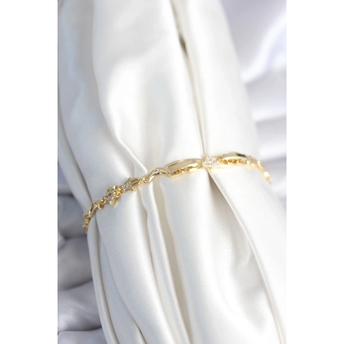 Pirinç Gold Renk Kadın Manifest Bileklik