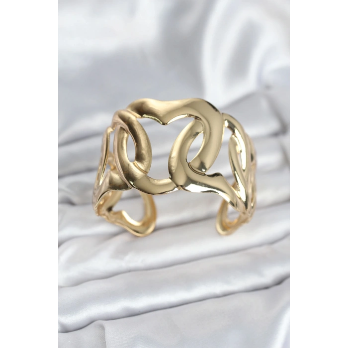 Pirinç Gold Renk Vintage Kadın Bileklik