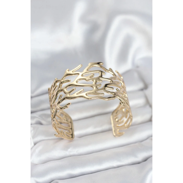 Pirinç Gold Renk Vintage Model Kadın Bileklik