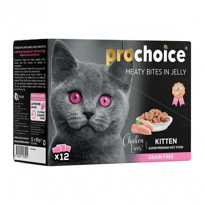 Pro Choice Tavuk ve Cigerli Family Pack Yavru Konserve Kedi Maması 1 Adet 12x85 Gr