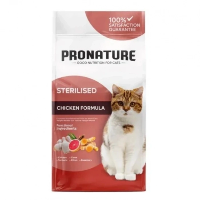 Pronature Kilo Kontrolü için Tavuklu Kısırlaştırılmış Kedi Maması 10 Kg