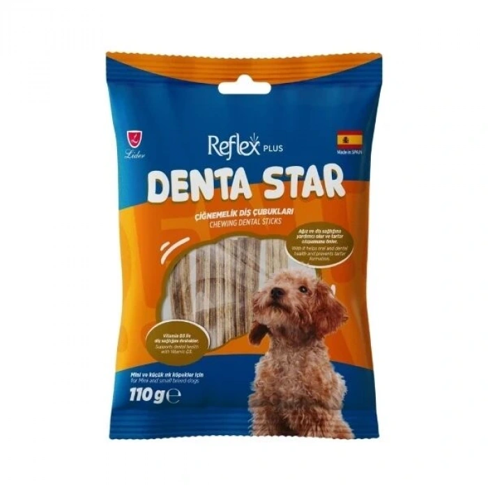 Reflex Plus Denta Star Çiğnemelik Diş Çubukları Küçük Irk Yetişkin Köpek Ödül Maması 1 Adet 110 Gr
