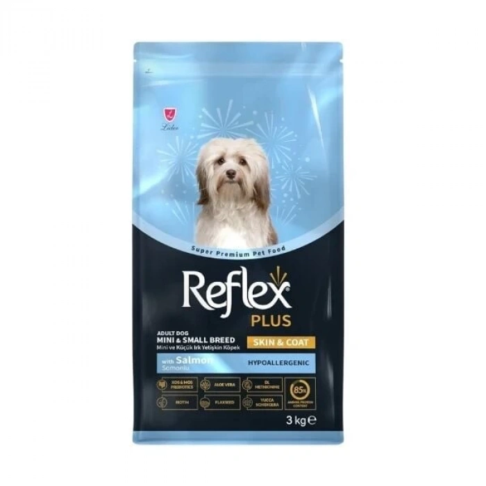 Reflex Plus Skin & Coat Somonlu Mini ve Küçük Irk Yetişkin Köpek Maması 3 Kg