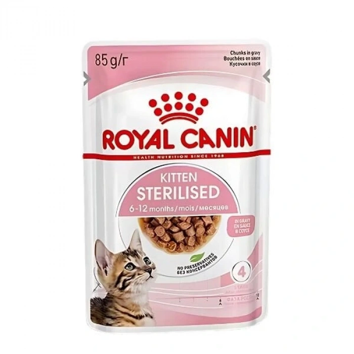 Royal Canin Kitten Sterilised Pouch Kısırlaştırılmış Yavru Konserve Kedi Maması 1 Adet 85 Gr