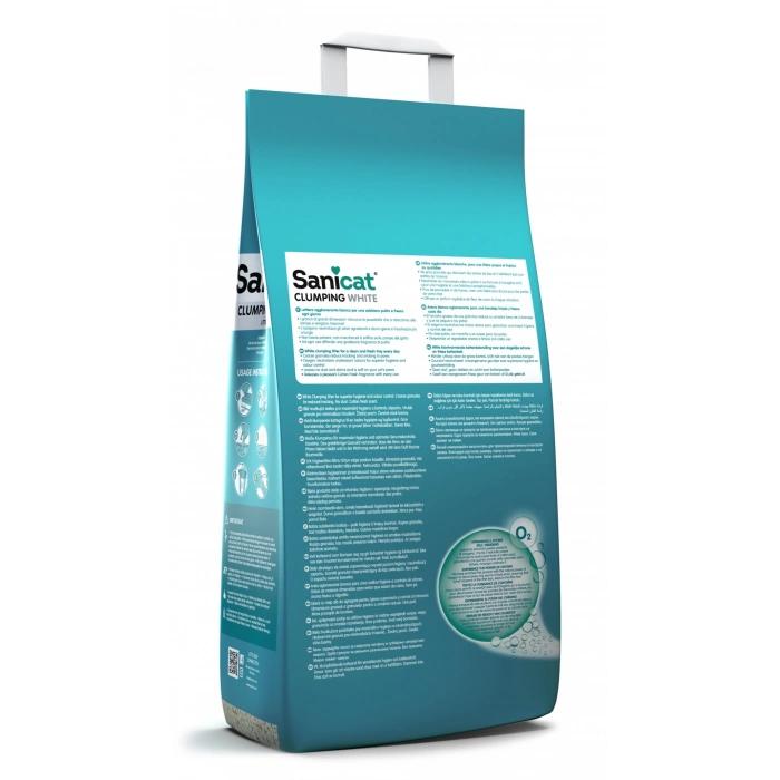 Sanicat Clumping White Koton Ferahlığı Kedi Kumu 10l