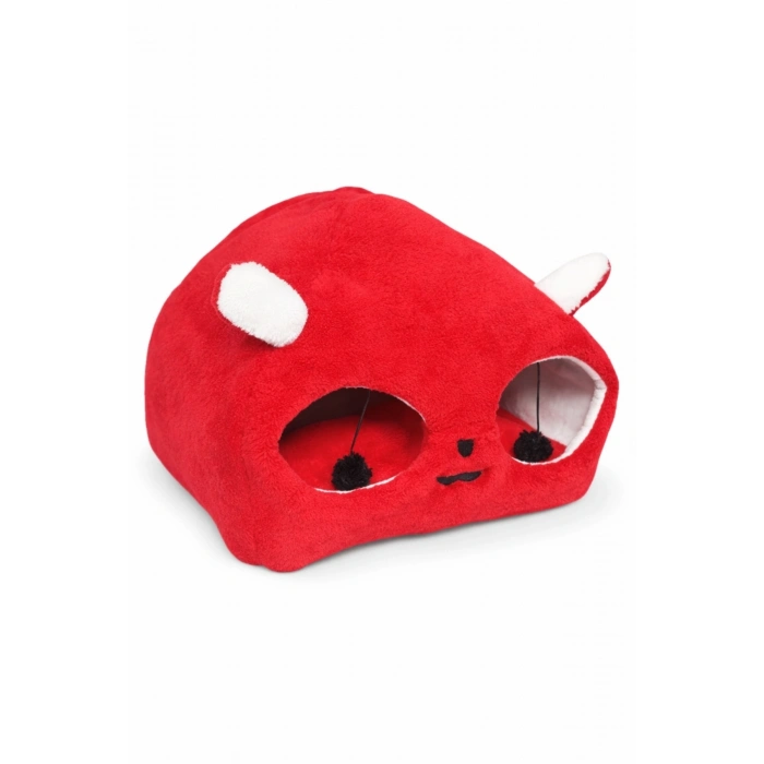 Trompets Kırmızı Kedi Kafalı Büyük Kedi Evi Yatağı