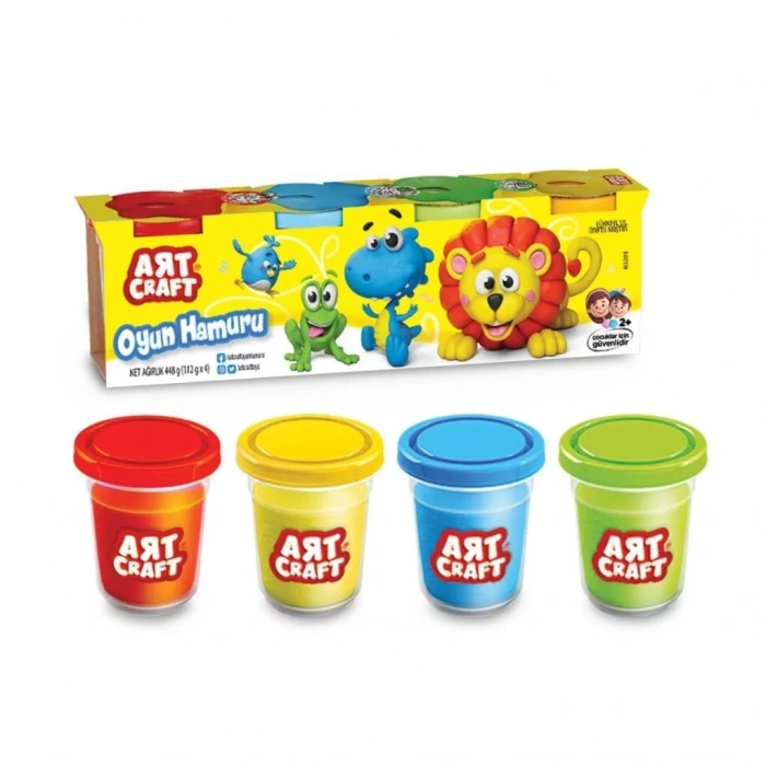 Üreticiniz 03281 Art Craft 4lü Oyun Hamuru / 488 Gr