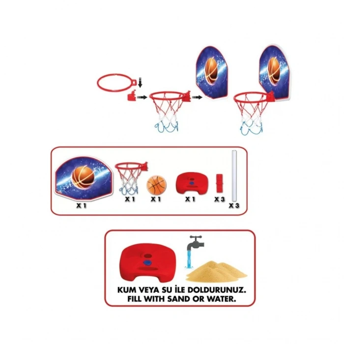Üreticiniz 03407  Ayaklı Basket Potası