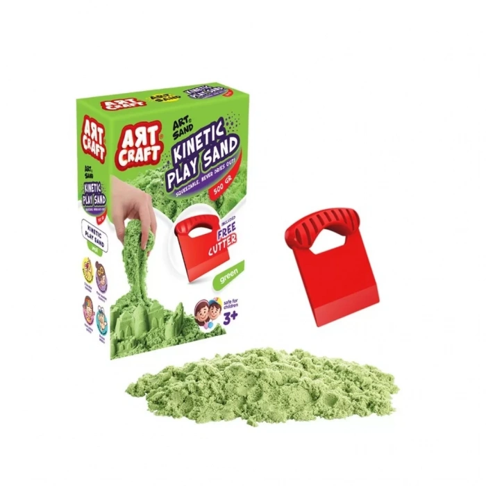 Üreticiniz 03687 Nessiworld Aksesuarlı Yeşil Kinetik Oyun Kumu 500 Gr