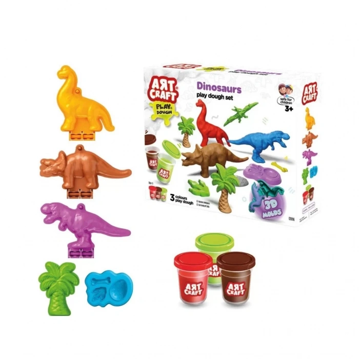 Üreticiniz 03996 Art Craft Dinozorlar Hamur Set 168 Gr -fentoys