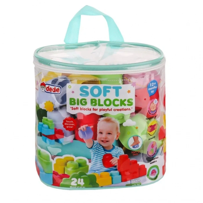 Üreticiniz 04008 Yumuşak Big Bloklar Çanta 24 Parça -fentoys