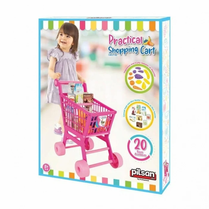Üreticiniz 07 608   Pratik Pembe Market Arabası (meyve Ve Sebze)